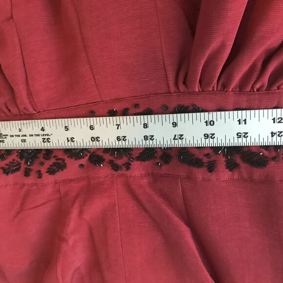 Trashy Diva by Candace Gwinn Red Ribbed Rayon Gown 50's Vintage Style NWT - Picture 7 of 7